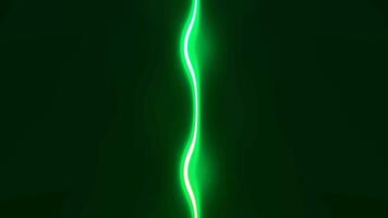 Vertical Ray Of Green Neon Light Moving Left And Right Loop video