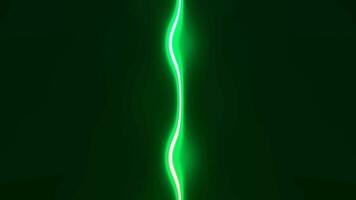 verticale raggio di verde neon leggero in movimento sinistra e giusto ciclo continuo video