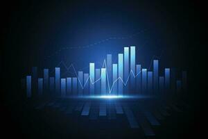 Business candle stick graph chart of stock market investment trading on white background design. Bullish point, Trend of graph. Vector illustration