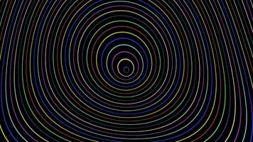 hipnótico colorida vintage borracha linhas orgânico ondas ciclo Eu video