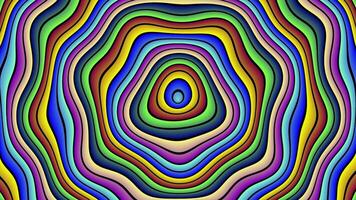 hipnótico colorida vintage espiral círculo orgânico ondulação ciclo Eu video