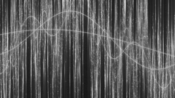 Majestic Grayscale Sine Wave With Glowing Neon Stripes Loop video