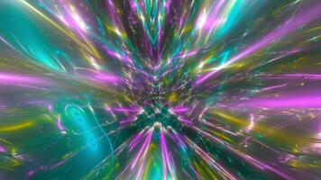 Colorful Alien Kaleidoscope Mirror World Neon Lights Glow Loop II video