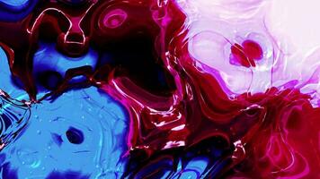 liquide ondulé, abstrait multicolore liquide vague Contexte. video