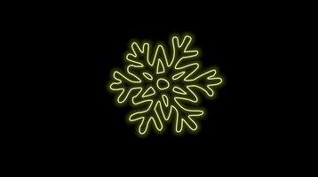 Neon Christmas decoration on Black Background video