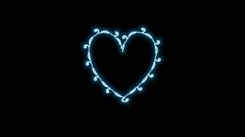 Animated Glowing Colorful Neon Heart video