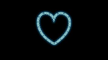 Animated Glowing Colorful Neon Heart video