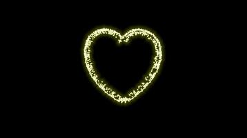 Animated Glowing Colorful Neon Heart video