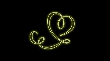 Animated Glowing Colorful Neon Heart video