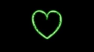 Animated Glowing Colorful Neon Heart video