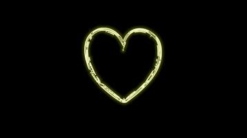 Animated Glowing Colorful Neon Heart video