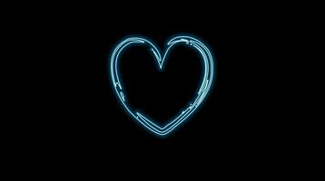 Animated Glowing Colorful Neon Heart video