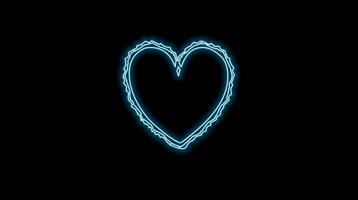 Animated Glowing Colorful Neon Heart video