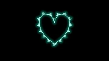 animiert glühend bunt Neon- Herz video