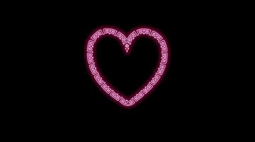 Animated Glowing Colorful Neon Heart video