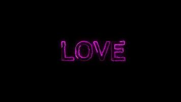 kärlek neon effekt bakgrund video