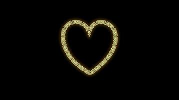 Animated Glowing Colorful Neon Heart video