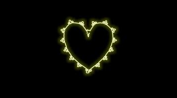 Animated Glowing Colorful Neon Heart video