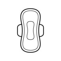 Sanitary pad with wings icon. Feminine hygiene pad icon isolated on white background. vector