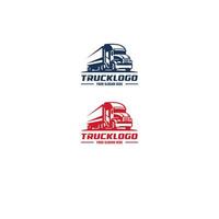 logo with truck on white background, monochrome style and colorful Truck logo vector