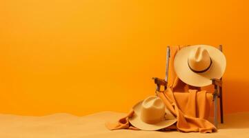 Cowboy Hats on a Beach Chair banner photo