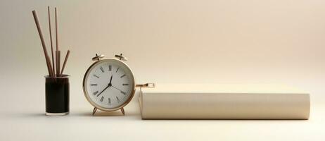 minimalista antecedentes con alarma reloj foto