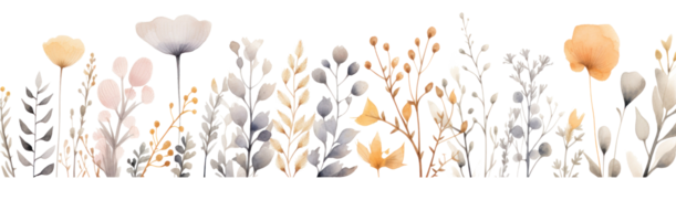 aquarelle fleurs isolé png