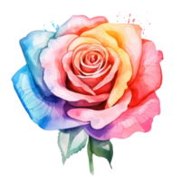 acuarela Rosa flor aislado png