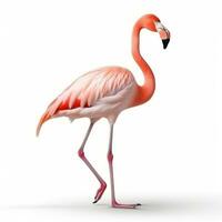 Pink flamingo isolated photo