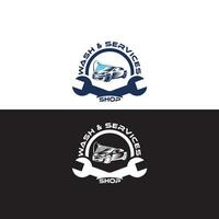 Logo car wash on light background. vector