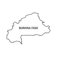 burkina faso mapa icono vector