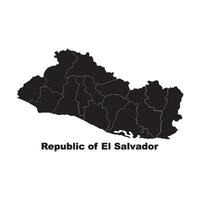 Republic of El salvador map icon vector