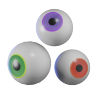 olhos dia das Bruxas 3d ilustração png