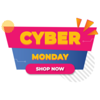 Geometric Style Cyber Monday Color 2D Illustration png