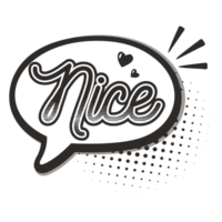 Nice Sound Blast Retro Outline 2D Illustration png