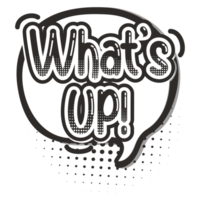 Whats Up Icon Retro Outline 2D Illustration png