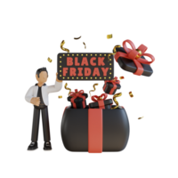 Black Friday 3D Illustration png