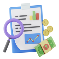 financier analyse comptabilité la finance 3d illustration png