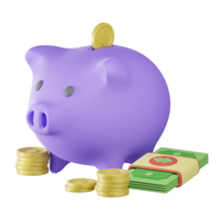 Money Savings Accounting Finance 3D Illustration png