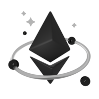 ethereum universo nft 3d ilustração png