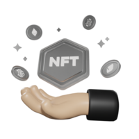 collecte nft 3d illustration png