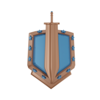 bronzen rij prestatie badges 3d illustratie png