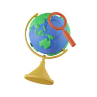 Globe Course Education 3D Illustration png