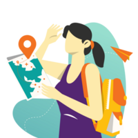 Travel find a location Vector Illustration png