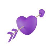 Bow Love Valentine Icon 3D Illustration png