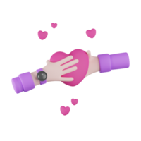 donner cœur Valentin 3d illustration png