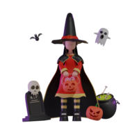 Halloween 3D Characters Render Object Interactive png