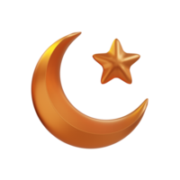 Crescent Moon Ramadhan 3D Illustrations png