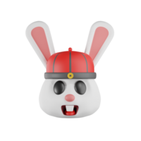 lapin chinois Nouveau année 3d des illustrations png