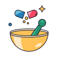 Medicine Mixer Medical Object Color 2D Illustration png